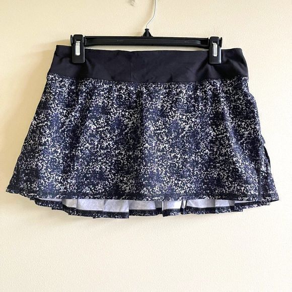 Lululemon Run Pace Setter Skirt *4-way Stretch Rocky Road Sand Dune Black Size 6 - Picture 4 of 8